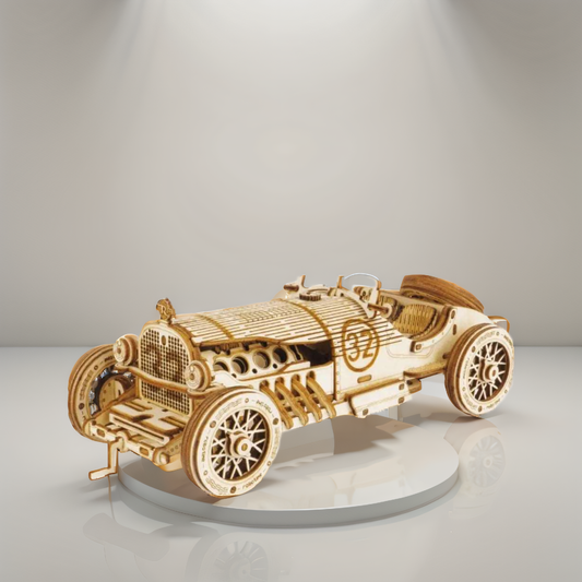 3D Puzzle of Cars and Trunk with 300 Pieces Wooden Puzzle