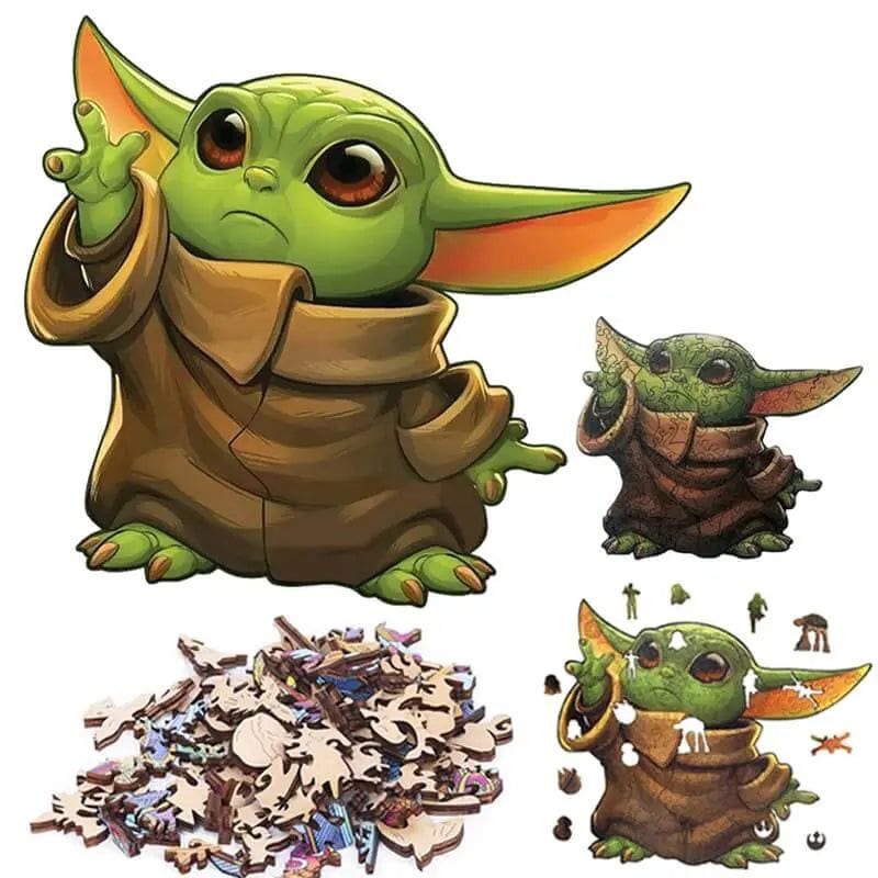3D wooden puzzle of Baby Yoda AE-Onlineshop